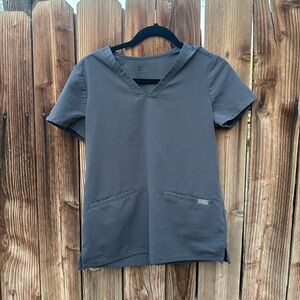 Figs Charcoal Scrub Top